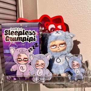 New Sleepless Grumpipi Confirmed Blue JiongJiong Plush Keychain